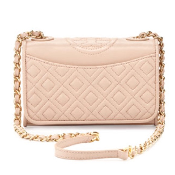 Tory Burch Handbags - Tory Burch Fleming Quilted Mini Bag in Pale Pink